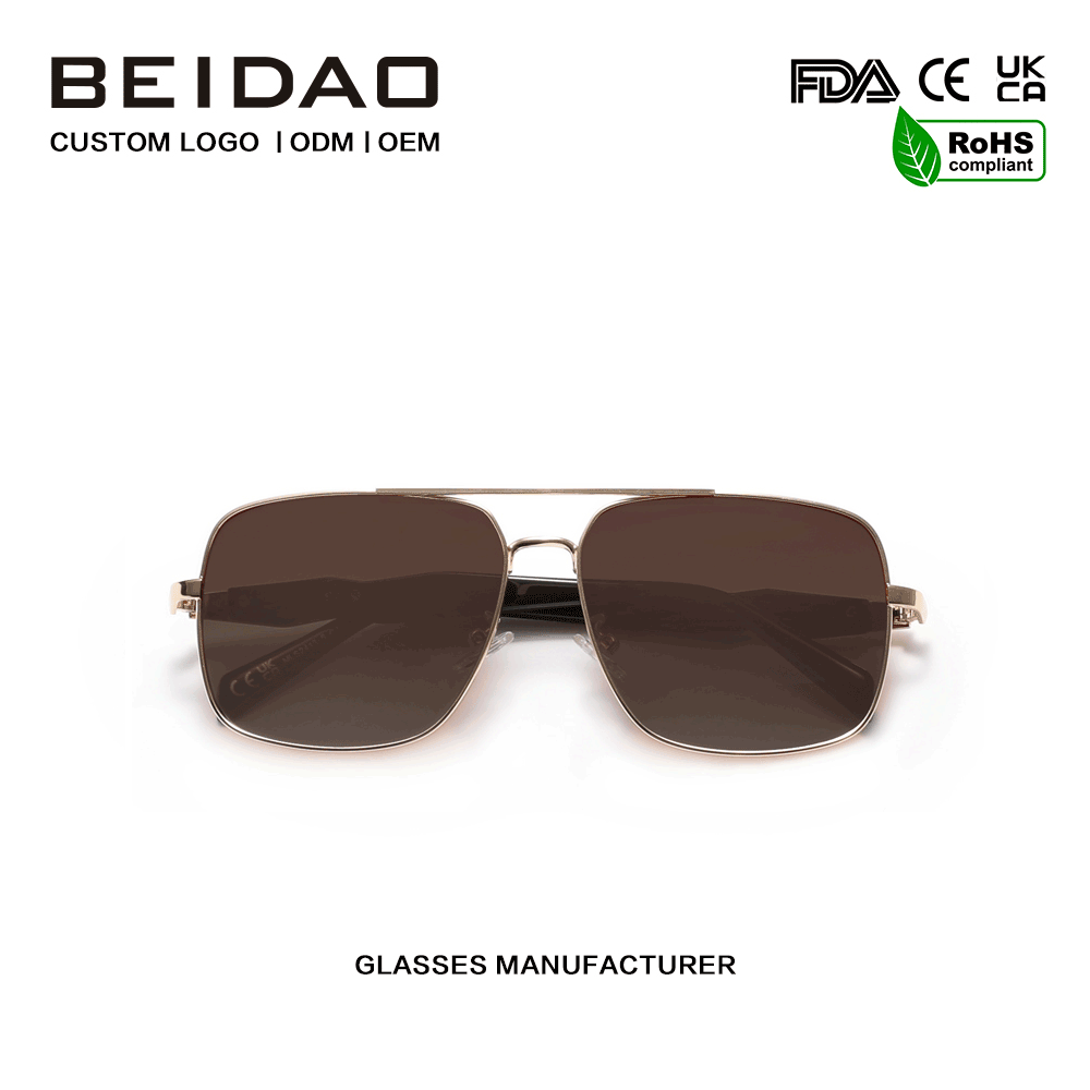 Gafas de sol polarizadas UV400 con montura de aleación de diseñador para conducir