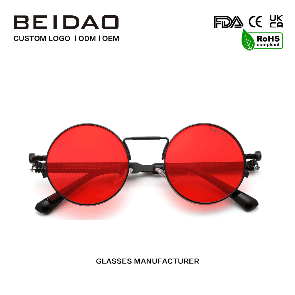 Gafas de sol polarizadas con montura metálica y protección UV400 de diseñador para hombres