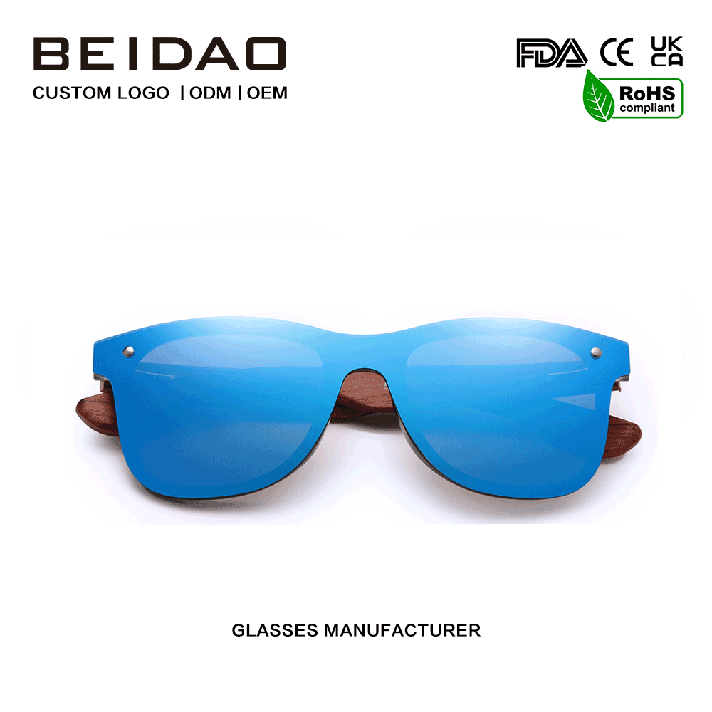 Gafas de sol polarizadas de madera de Bubinga originales de moda