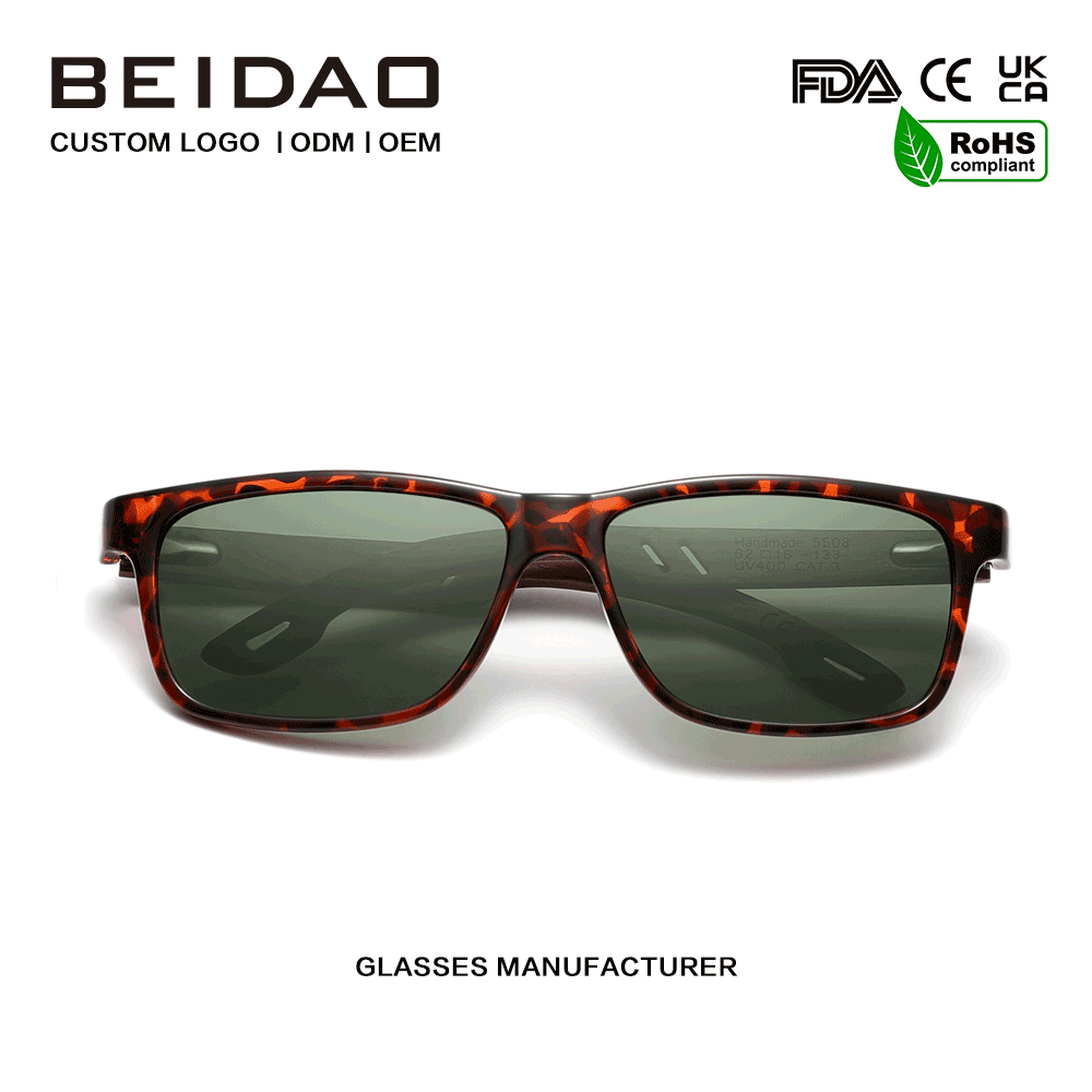 Para gafas de sol polarizadas con montura TR90 de nogal unisex para conducir