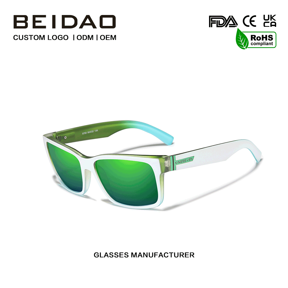 Gafas de sol polarizadas verdes de moda vendedoras calientes de las lentes de Mirro