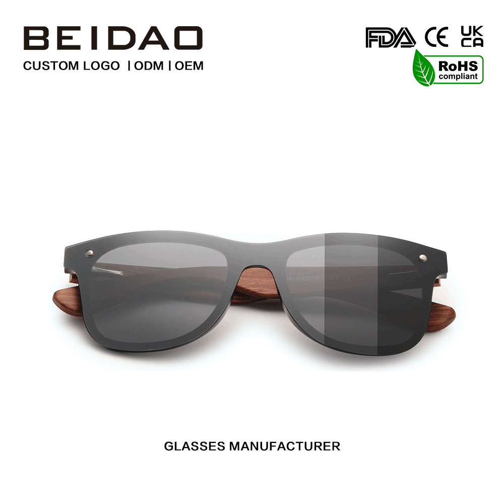 Gafas de sol polarizadas plateadas originales vendedoras calientes de madera de Bubinga