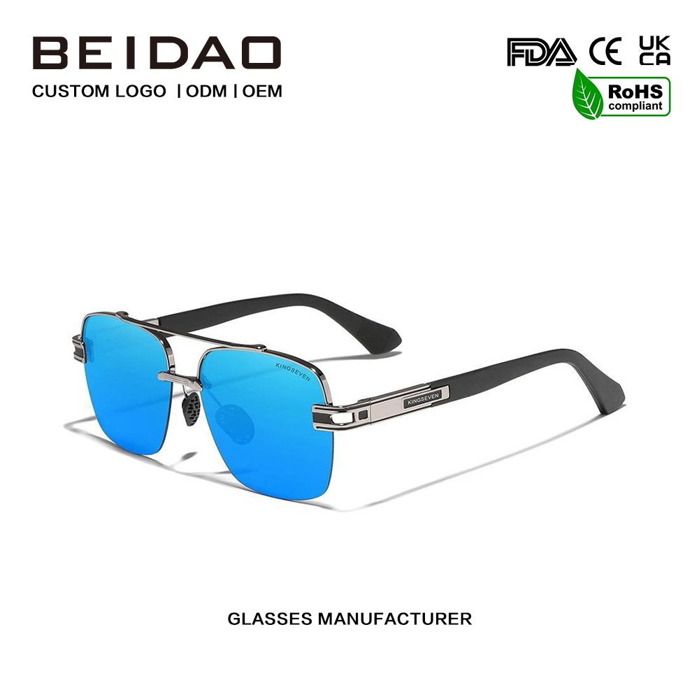 Gafas de sol polarizadas retro coloridas de lujo para hombres