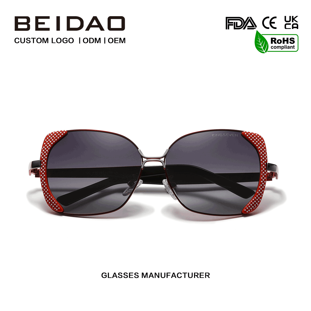 Gafas de sol degradadas polarizadas de gran tamaño de lujo para mujeres y hombres