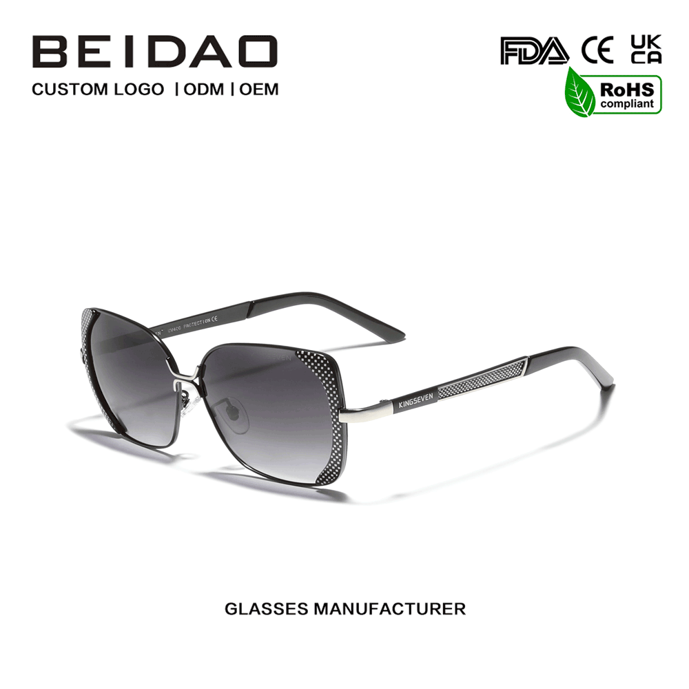 Gafas de sol degradadas polarizadas de lujo para mujer