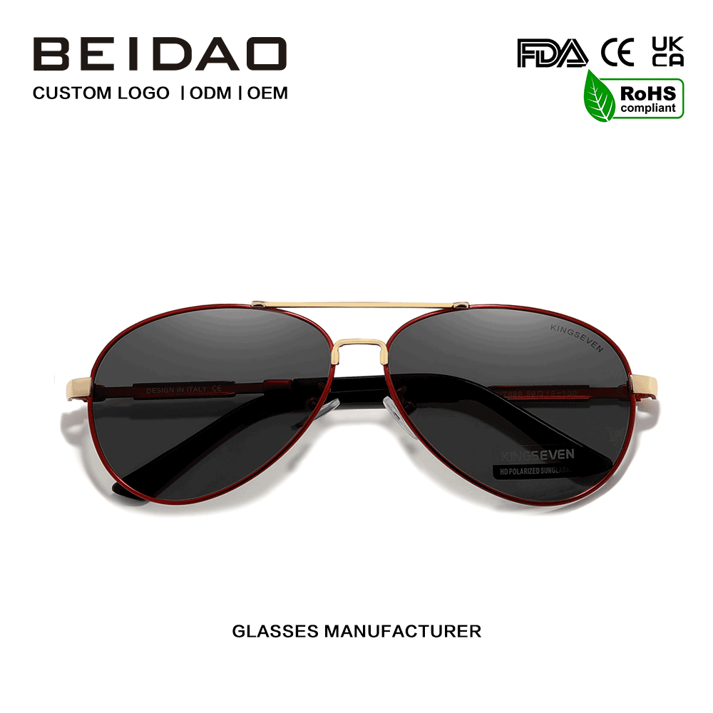 Gafas de sol polarizadas de aluminio con montura completa y protección UV400 para hombre