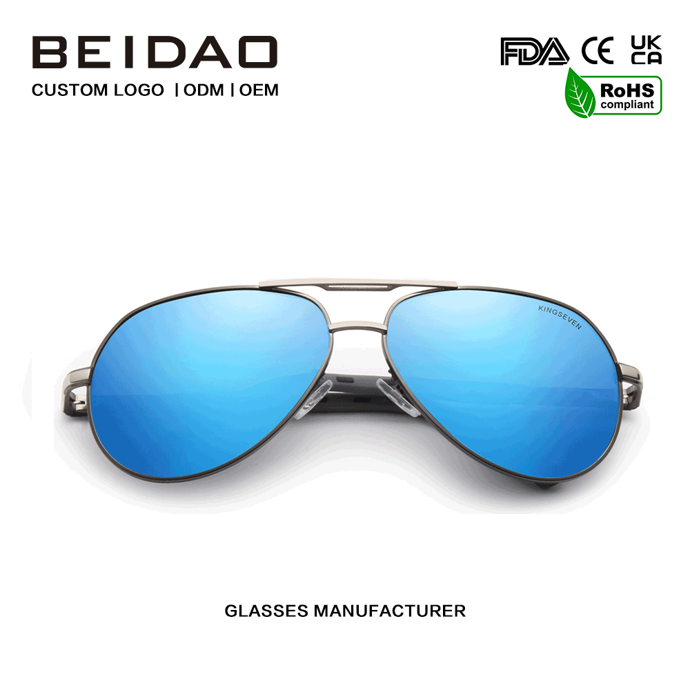 Gafas de sol polarizadas con montura de aleación de moda UV400 para hombre