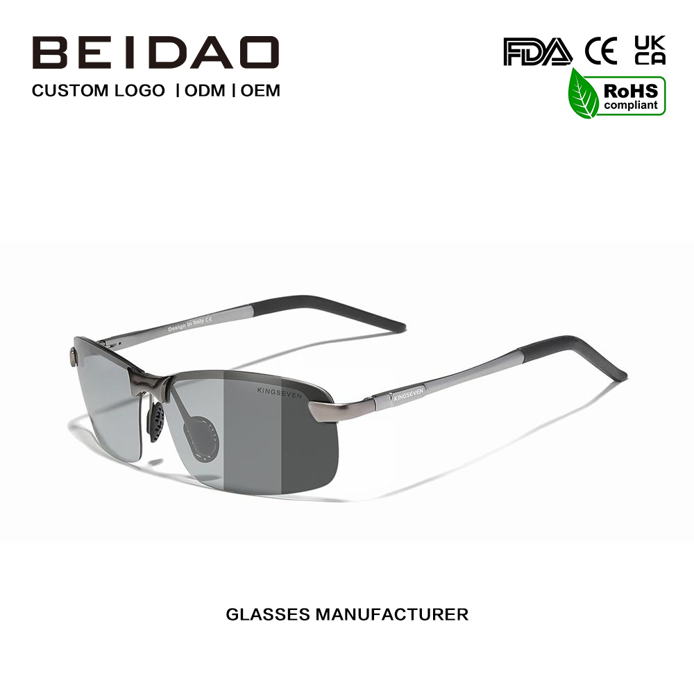 Gafas de sol de conducción polarizadas de aleación de moda moderna para mujeres y hombres