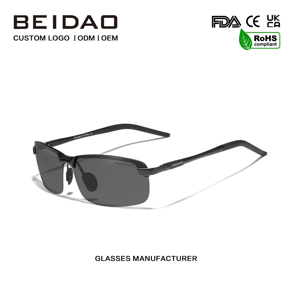 Gafas de sol polarizadas de aleación de moda moderna para mujeres y hombres