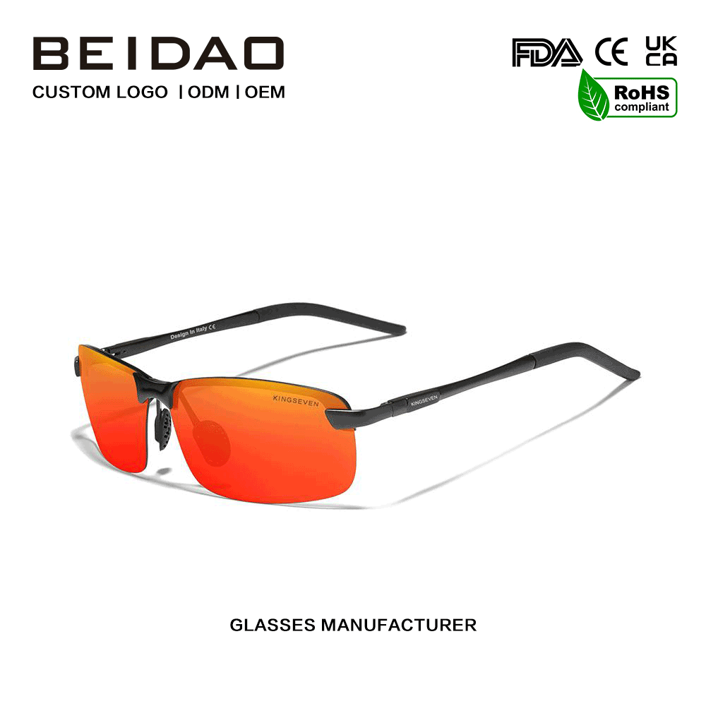 Gafas de sol polarizadas con montura metálica moderna para mujeres y hombres