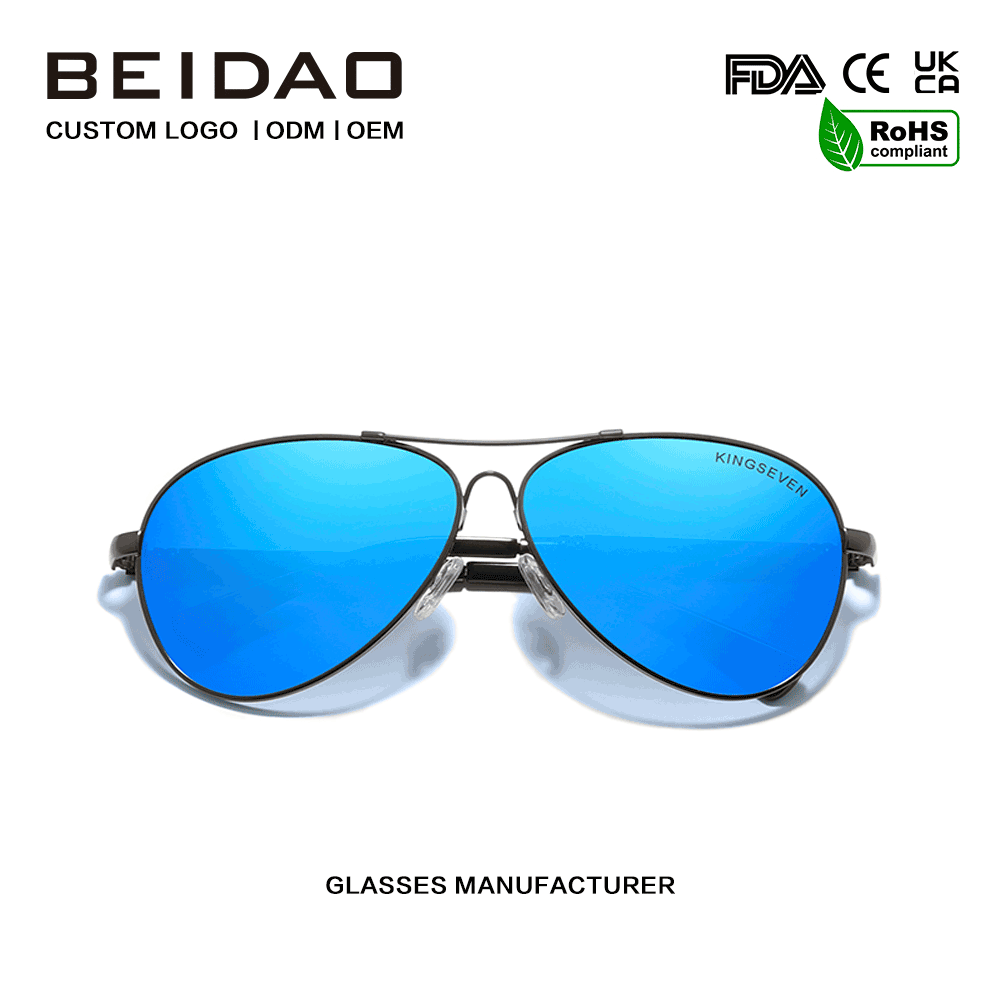 Gafas de sol polarizadas modernas para conducir con montura de aleación y protección UV400