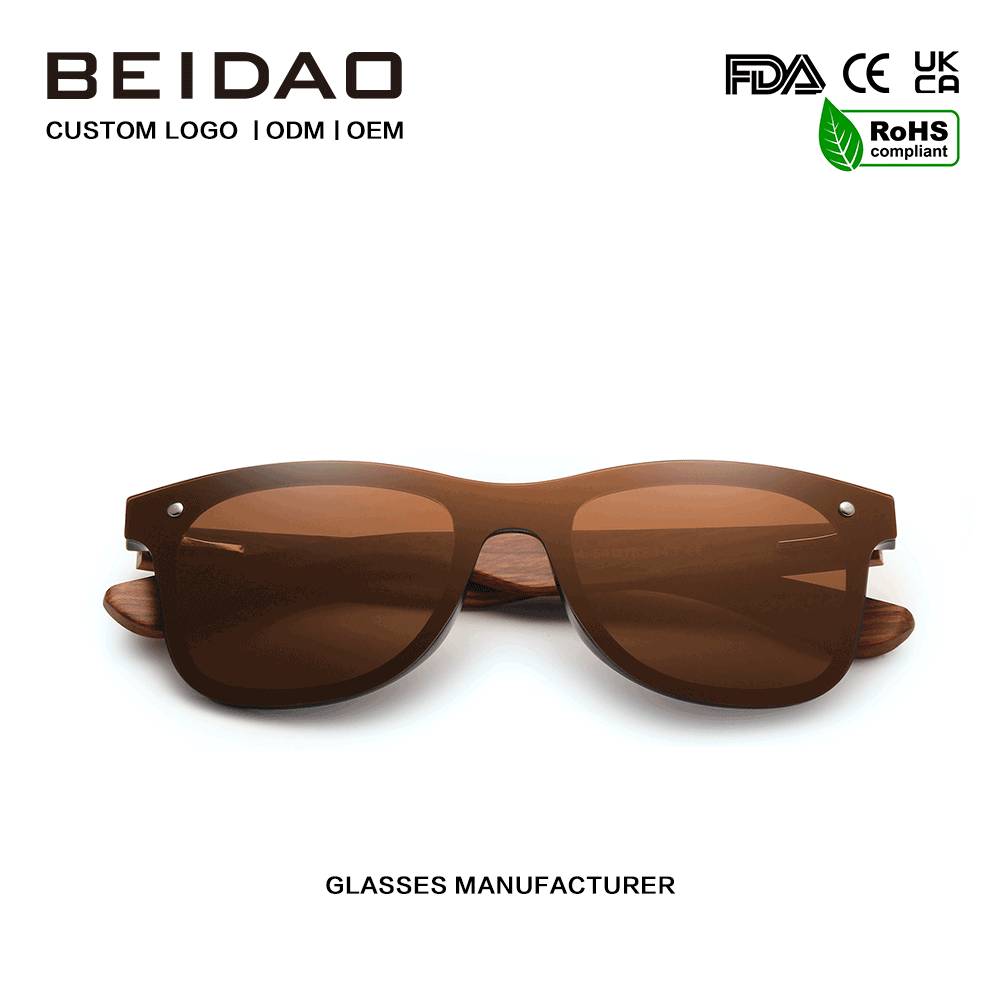 Gafas de sol polarizadas de madera de Bubinga originales naturales