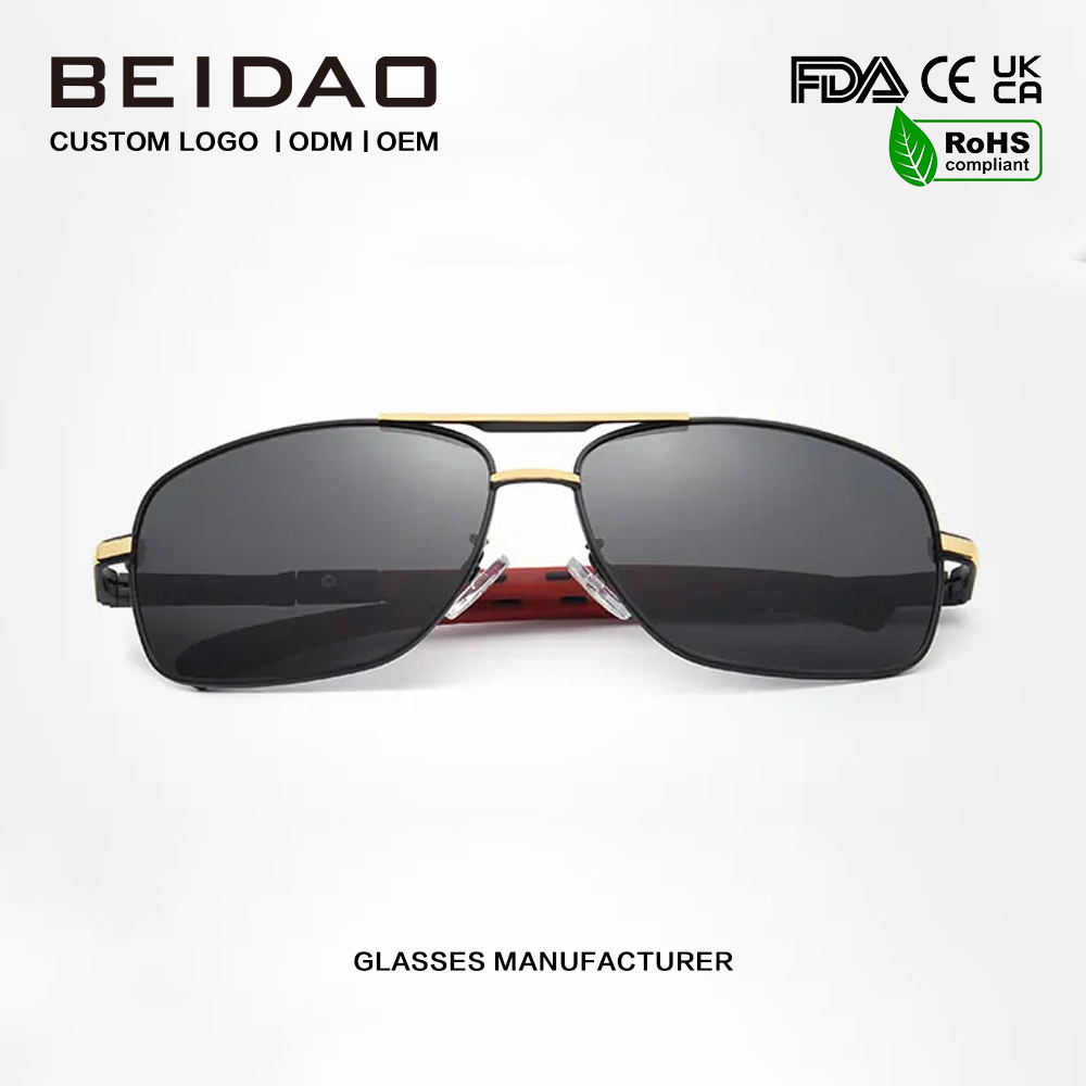 Piloto de aluminio HD polarizado UV400 gafas de sol casuales de moda