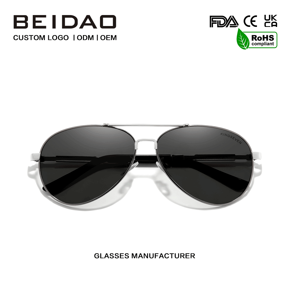 Gafas de sol polarizadas de aluminio con montura completa para unisex