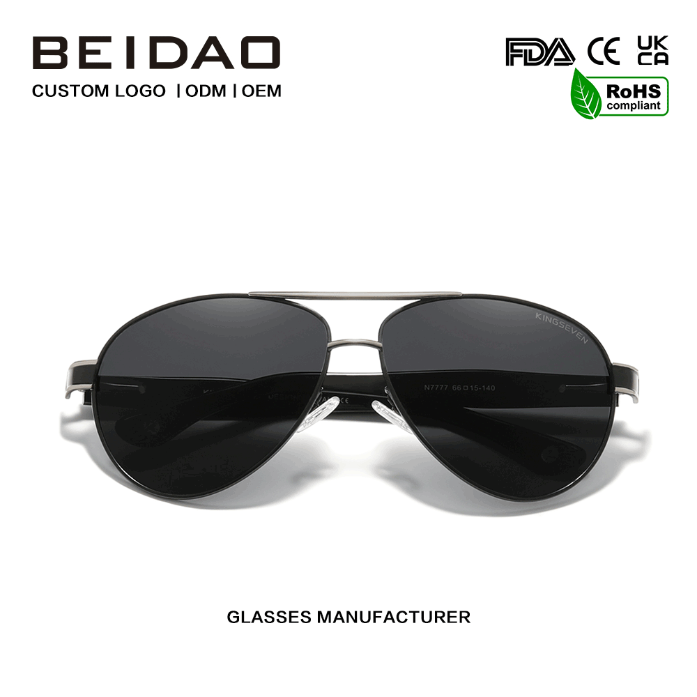 Gafas piloto polarizadas con protección UV400 y patillas con núcleo de alambre