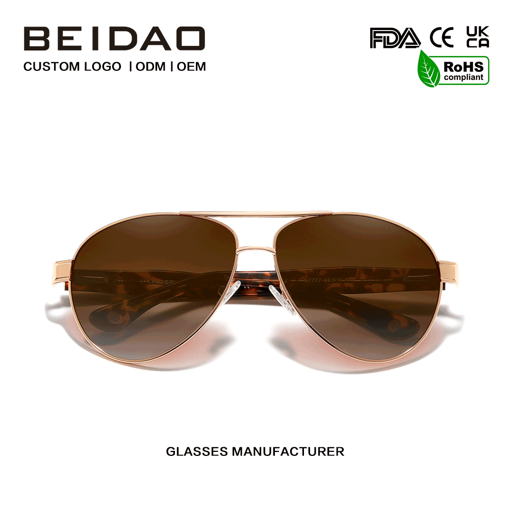 Gafas de sol piloto polarizadas con protección UV400 y patillas con núcleo de alambre