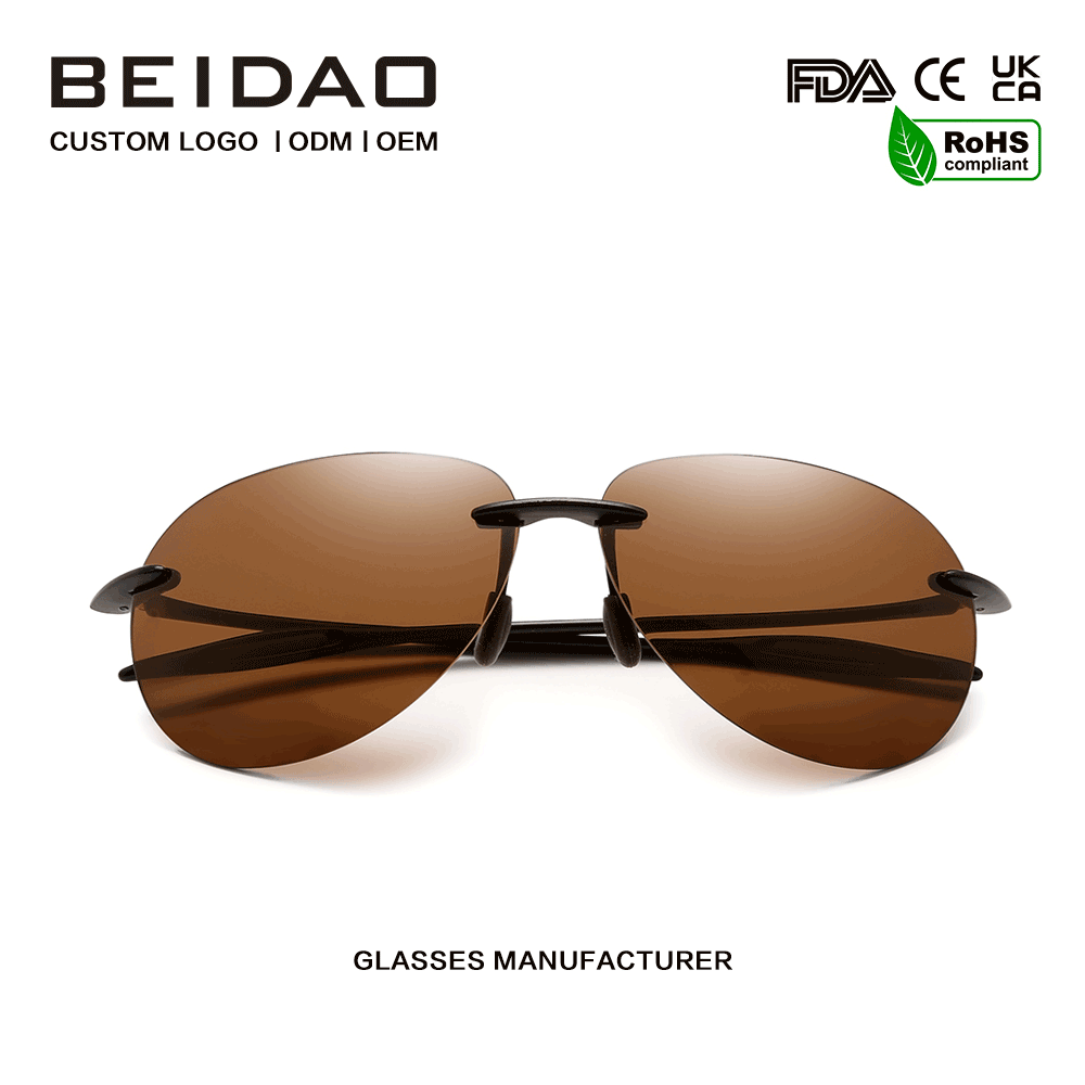 TR90 Gafas de sol sin marco de alta calidad para hombres y mujeres