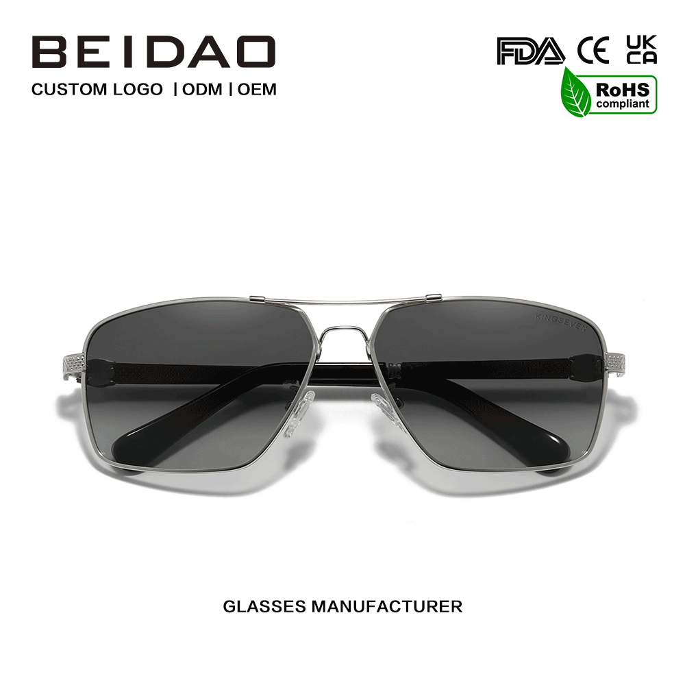 Gafas de sol con lentes degradadas UV400 polarizadas estilo cuadrado vintage